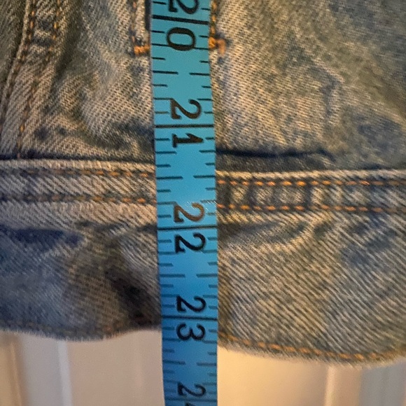 Old Navy Jean Jacket with American Flag on back, XL Petite - Picture 8 of 8